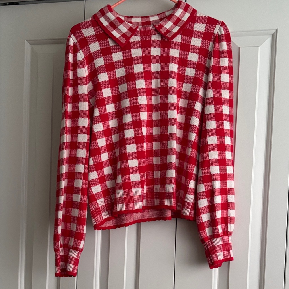Red Checkered Sweater